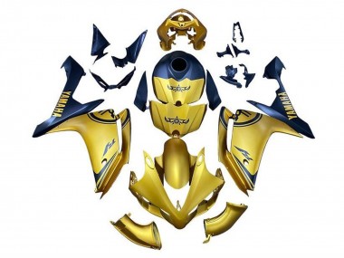 Gold Blau 2007-2008 Yamaha YZF 1000 R1 Motorrad Verkleidung