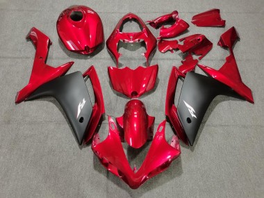 Rot Matt Schwarz 2007-2008 Yamaha YZF 1000 R1 Motorrad Verkleidung