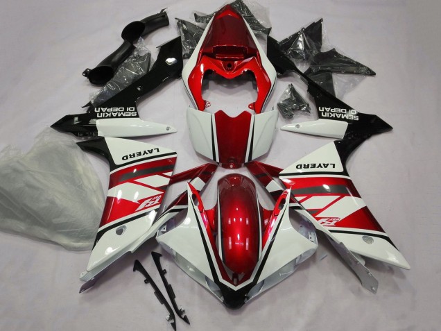 Weiß Rot Schwarz Layerd 2007-2008 Yamaha YZF 1000 R1 Motorrad Verkleidung