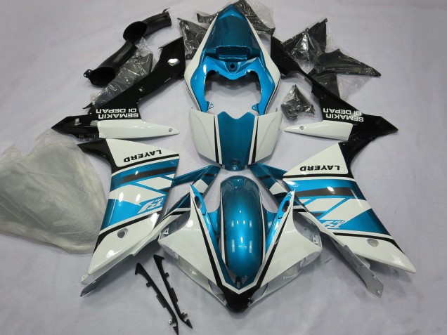 Weiß Hellblau Schwarz Layerd 2007-2008 Yamaha YZF 1000 R1 Motorrad Verkleidung