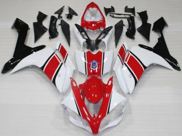 Weiß Rot Schwarz 2007-2008 Yamaha YZF 1000 R1 Motorrad Verkleidung