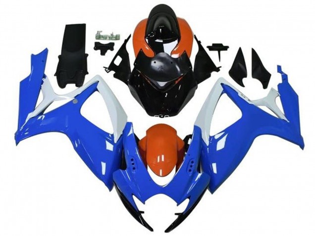 Orange Blau Weiß Schwarz 2006-2007 Suzuki GSXR 600 / GSXR 750 Motorrad Verkleidung