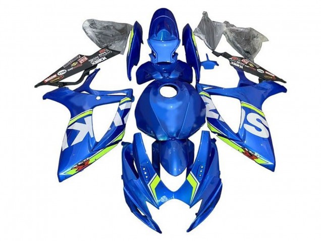 Blau Weiß Grün 2006-2007 Suzuki GSXR 600 / GSXR 750 Motorrad Verkleidung