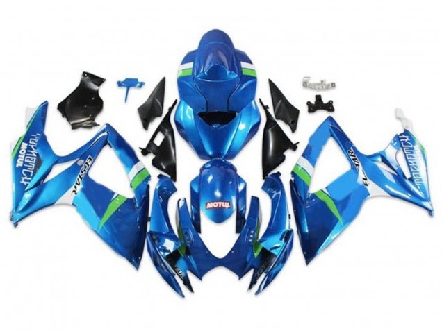 Blau Grün Weiß Ecstar 2006-2007 Suzuki GSXR 600 / GSXR 750 Motorrad Verkleidung