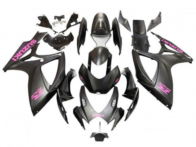 Matt Schwarz Rosa 2006-2007 Suzuki GSXR 600 / GSXR 750 Motorrad Verkleidung