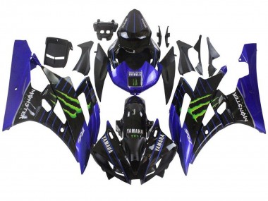 Blau Schwarz Grün Monster 2006-2007 Yamaha YZF R6 Motorrad Verkleidung