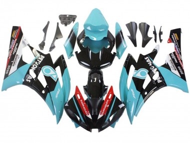 Hellblau Rot Weiß Schwarz Petronas 2006-2007 Yamaha YZF R6 Motorrad Verkleidung
