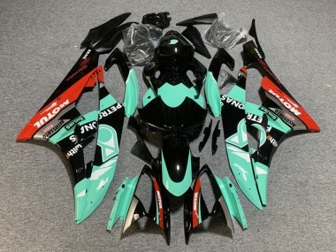 Hellgrün Rot Schwarz Petronas Motul 2006-2007 Yamaha YZF R6 Motorrad Verkleidung