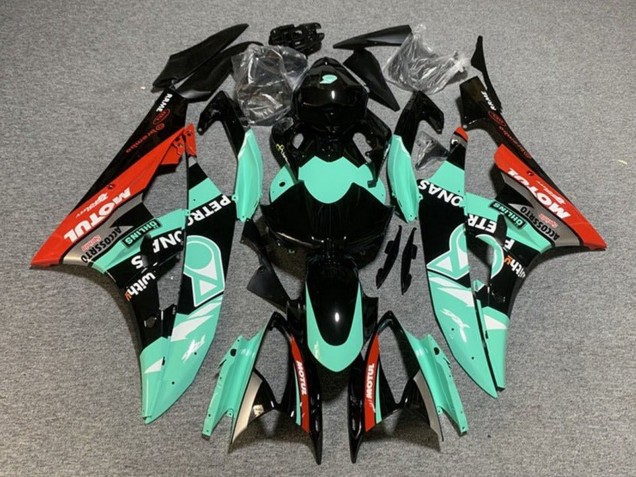 Hellgrün Rot Schwarz Petronas Motul 2006-2007 Yamaha YZF R6 Motorrad Verkleidung