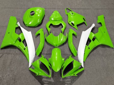Grün Weiß 2006-2007 Yamaha YZF R6 Motorrad Verkleidung