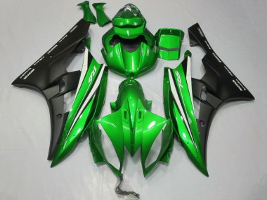 Grün Weiß Matt Schwarz 2006-2007 Yamaha YZF R6 Motorrad Verkleidung