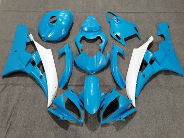 Hellblau Weiß 2006-2007 Yamaha YZF R6 Motorrad Verkleidung