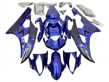 Blau Matt Schwarz 2006-2007 Yamaha YZF R6 Motorrad Verkleidung