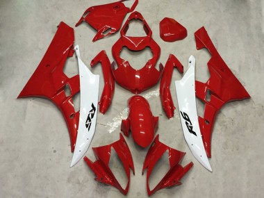 Weiß Rot 2006-2007 Yamaha YZF R6 Motorrad Verkleidung Kit