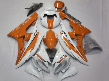 Weiß Orange 2006-2007 Yamaha YZF R6 Motorrad Verkleidung