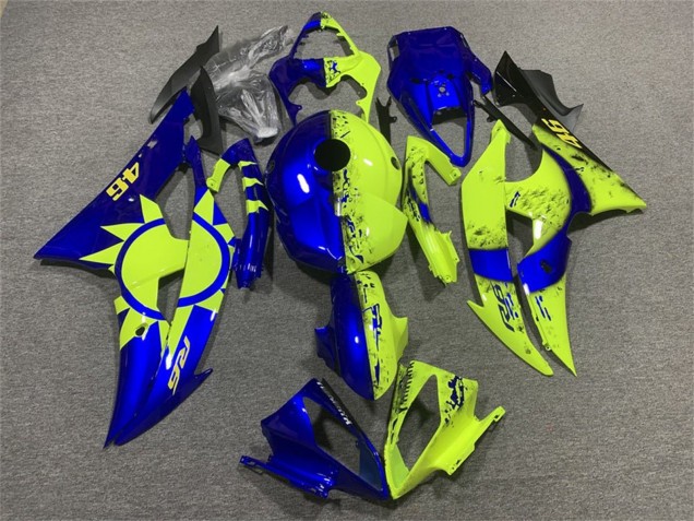 Blau Neon Gelb 46 2008-2016 Yamaha YZF R6 Motorrad Verkleidung