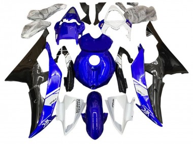 Weiß Blau Glänzendes Schwarz 2008-2016 Yamaha YZF R6 Motorrad Verkleidung Kit