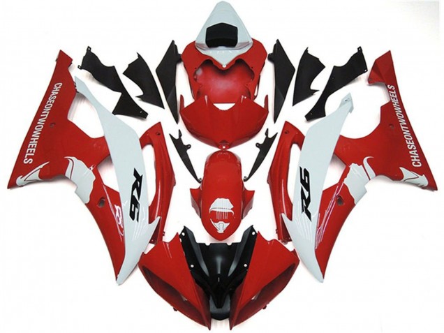 Weiß Rot Schwarz 2008-2016 Yamaha YZF R6 Motorrad Verkleidung