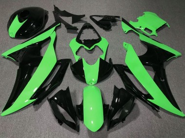 Grün Glänzendes Schwarz 2008-2016 Yamaha YZF R6 Motorrad Verkleidung