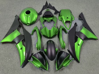 Grün Matt Schwarz 2008-2016 Yamaha YZF R6 Motorrad Verkleidung