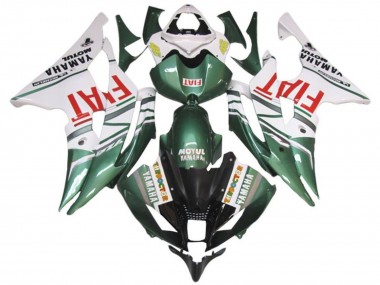 Weiß Grün Rot Fiat 2008-2016 Yamaha YZF R6 Motorrad Verkleidung