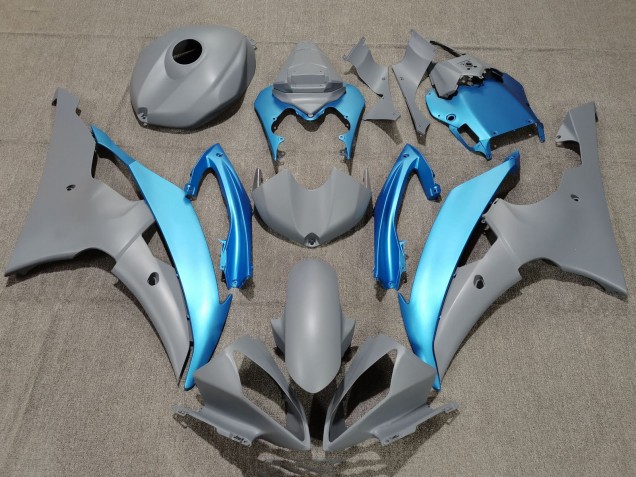 Grau Hellblau 2008-2016 Yamaha YZF R6 Motorrad Verkleidung