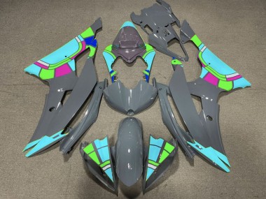 Nardo Grau Türkis Blau Farbrad 2008-2016 Yamaha YZF R6 Motorrad Verkleidung