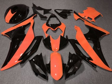 Orange Glänzendes Schwarz 2008-2016 Yamaha YZF R6 Motorrad Verkleidung