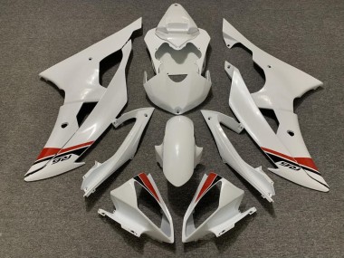 Perl Weiß Rot 2008-2016 Yamaha YZF R6 Motorrad Verkleidungen Kit