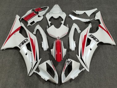 Perl Weiß Rot 2008-2016 Yamaha YZF R6 Motorrad Verkleidung