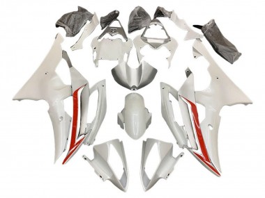 Perl Weiß Rot 2008-2016 Yamaha YZF R6 Motorrad Verkleidung Kit