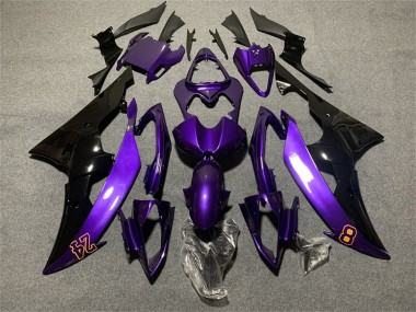 Lila Glänzendes Schwarz 24 2008-2016 Yamaha YZF R6 Motorrad Verkleidung