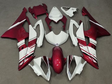 Weiß Bonbon Rot 2008-2016 Yamaha YZF R6 Motorrad Verkleidung