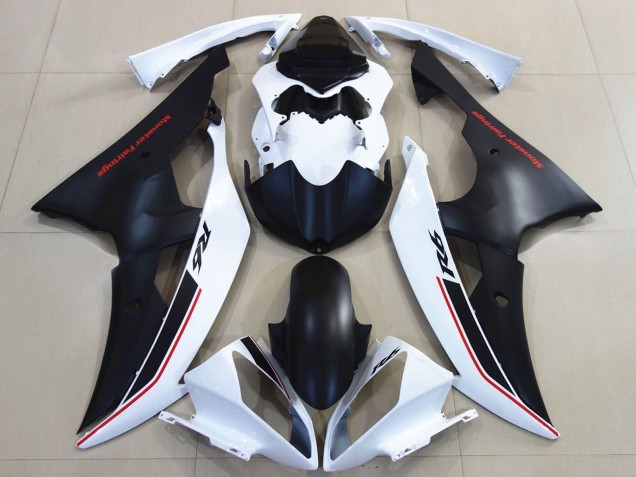 Weiß Matt Schwarz Rot 2008-2016 Yamaha YZF R6 Motorrad Verkleidung