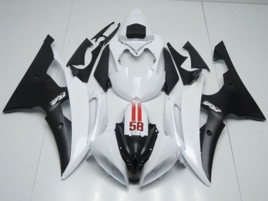 Weiß Rot Matt Schwarz 58 2008-2016 Yamaha YZF R6 Motorrad Verkleidung
