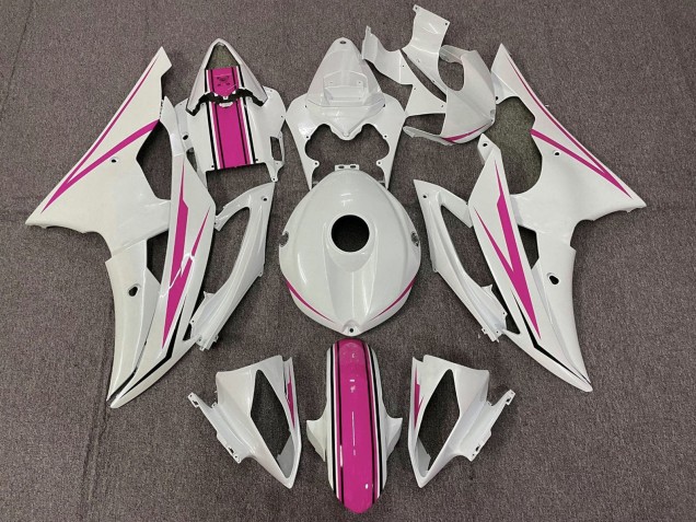 Weiß Rosa 2008-2016 Yamaha YZF R6 Motorrad Verkleidung