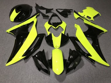 Gelb Glänzendes Schwarz 2008-2016 Yamaha YZF R6 Motorrad Verkleidung