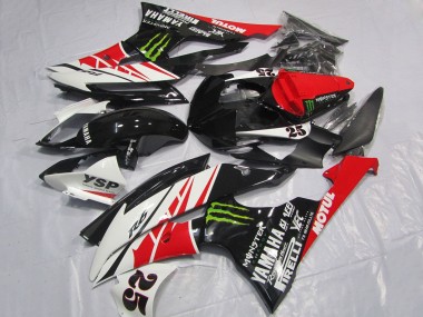 Weiß Rot Glänzendes Schwarz Grün Monster 25 2008-2016 Yamaha YZF R6 Motorrad Verkleidung