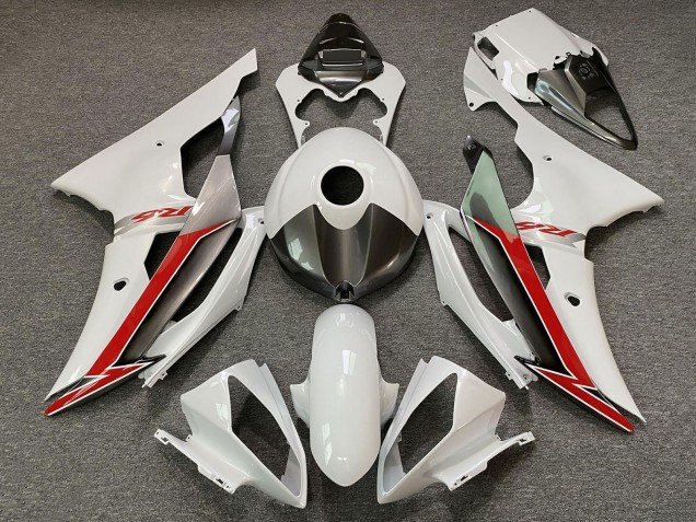 Perl Weiß Rot 2008-2016 Yamaha YZF R6 Motorrad Verkleidung