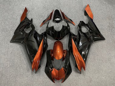 Orange Glänzendes Schwarz 2017-2023 Yamaha YZF R6 Motorrad Verkleidung