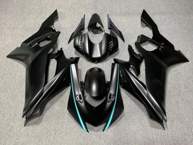 Matt Schwarz Türkis Blau 2017-2023 Yamaha YZF R6 Motorrad Verkleidung