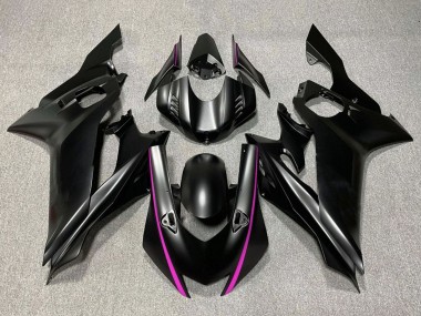 Matt Schwarz Rosa 2017-2023 Yamaha YZF R6 Motorrad Verkleidung