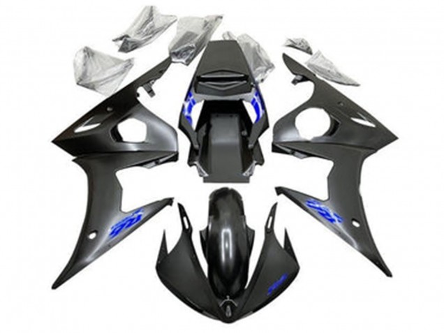 Matt Schwarz Blau 2005 Yamaha YZF R6 Motorrad Verkleidung