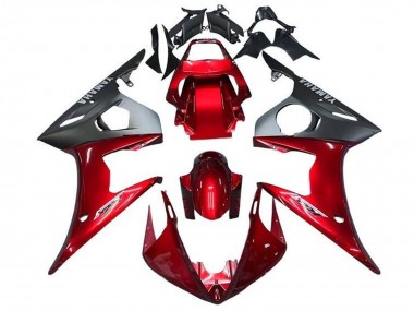 Rot Matt Schwarz 2003-2004 Yamaha YZF R6 Motorrad Verkleidung