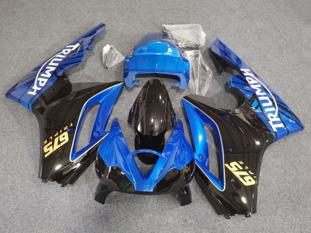 Blau Glänzendes Schwarz Rennen 2006-2008 Triumph Daytona 675 Triple Motorrad Verkleidung