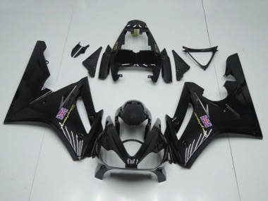 Glänzendes Schwarz 2006-2008 Triumph Daytona 675 Triple Motorrad Verkleidung