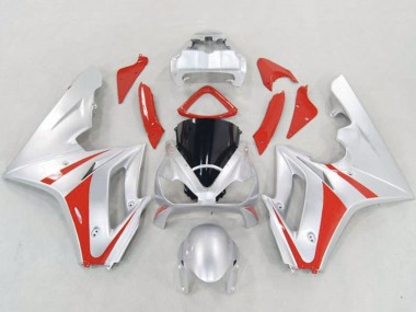 Silber Rot 2006-2008 Triumph Daytona 675 Triple Motorrad Verkleidung