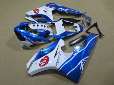 Weiß Blau 2006-2008 Triumph Daytona 675 Triple Motorrad Verkleidung