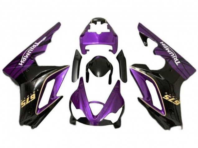Lila Gold Glänzendes Schwarz 2009-2012 Triumph Daytona 675 Triple Motorrad Verkleidung