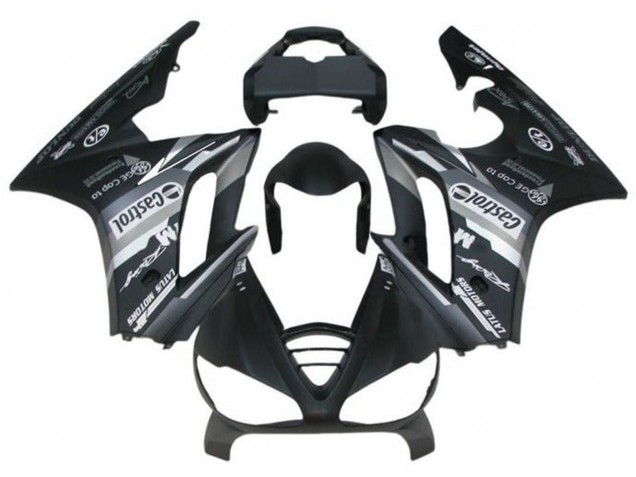 Grau Matt Schwarz 2009-2012 Triumph Daytona 675 Triple Motorrad Verkleidung